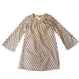 Sister Fresh Retro Bell Flare 3/4  sleeves, Straight Dress Girls Size 6 NWT